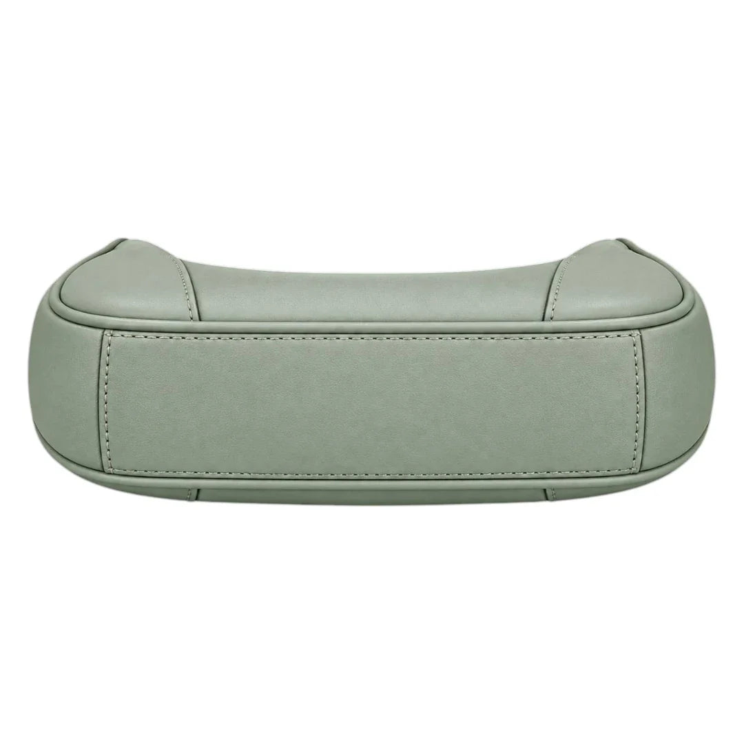 LUXPAC Sage Green Women’s Satchel Handbag – Curved Faux Leather Everyday Bag